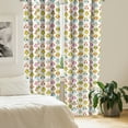 thumbnail image 2 of Ambesonne Owls Curtains, Daisies Sunglasses Stripes, Pair of 28"x84", Multicolor, 2 of 5