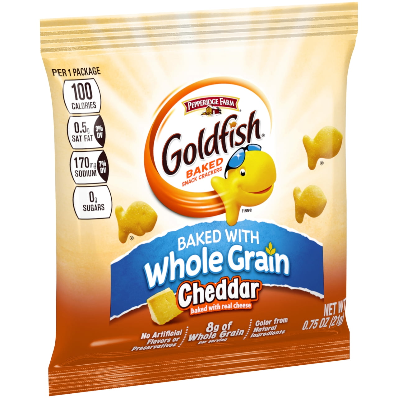 300 PACKS Pepperidge Farm Whole Grain Cheddar Goldfish 0.75 oz. bag