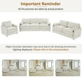 thumbnail image 4 of Cozy Upholstered Sofa Set Oversized Comfy Cloud Sofa Double Cushion Sofa Group Plush Cushion Sofa Couch for Living Room, Beige, 4 of 7
