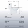 thumbnail image 6 of One Piece Elongated Toilet with Siphonic Side Press Single Flush,Soft Closing Seat,1.28 GPF,White, 6 of 8