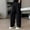 Black, variant on Swuxness Girls Base Long Pants Solid Color Mesh Breathable Stretchy Sheer Summer Daily Wear