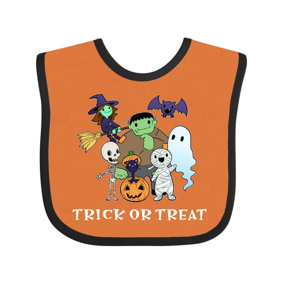 Inktastic Halloween Trick-or-treat Cute Group of Monsters Boys or Girls Baby Bib