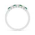 thumbnail image 2 of ANGARA Natural Half Eternity Seven Stone Emerald and Diamond Wedding Ring in 925 Sterling Silver for Women (Size-2.5mm) | May Birthstone, Anniversary, Jewelry Gift for Women | Natural Emerald Ring, 2 of 9