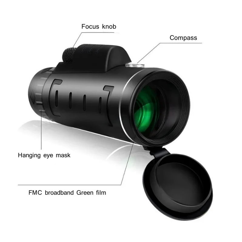 40X60 Zoom HD Powerful Binoculars Long Range Portable Professional Telescope Low Light For Hunting Camping