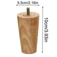 thumbnail image 3 of LMTODLFG 4 Inches Round Solid Wood Furniture Legs, Natural Wooden Replacement Feet for Sofa, Couch, Armchair, Cabinet, TV Stand, Ottoman and Dresser, 3 of 9