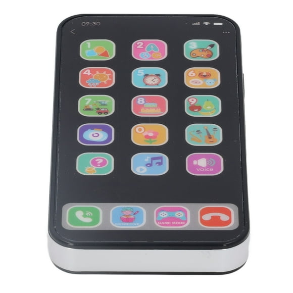 Cellulaire Jouet pour Enfants, Fonction Lumière Musicale Téléphone Bébé Jouet Apprentissage Portable Simulation pour Cadeaux d'Anniversaire Blanc, Noir