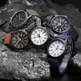 thumbnail image 5 of Analog Quartz Watch with Nylon Woven Strap Calendar Hand 24H Military Time (Army Green), 5 of 5