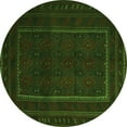 thumbnail image 1 of Ahgly Company Indoor Round Southwestern Green Country Area Rugs, 4' Round, 1 of 1