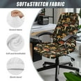 thumbnail image 5 of FKELYI Office Chair Cover Computer Chair Covers Retro Mushroom Print Removable Chair Protector Slipcover Stretch Fabric Boss Chair Covers for Home Office, Large, 5 of 6
