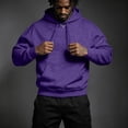 thumbnail image 2 of UDAUDU Mens Fleece Oversized Hoodie Pullover Sweatshirts Fall Winter Cozy Pullover Drawstring with Pocket Regular Fit Workout Travel Outfit XL, 2 of 9