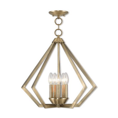 

Chandeliers 5 Light With Antique Brass Candelabra Base 20 inches 200 Watts - World of Crystal