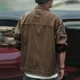 thumbnail image 4 of Abrigo de mezclilla para hombre, chaqueta vaquera con botones de carga, color marrón, estilo vaquero de Corea Y2k, de tela, precio bajo, vaquera de la más alta calidad, desgastada, 4 of 5