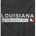 thumbnail image 2 of Louisiana Map State Shape Established Men's Graphic T Shirt Tees Brisco Brands X, 2 of 6