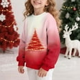 thumbnail image 4 of AUNVITO Cozy Stretchy Crewneck Sweatshirt for Boys & Girls 1-15Y Christmas Print Long Sleeve Soft Fleece Pullover Loose Fit Casual Kids Apparel, 4 of 7