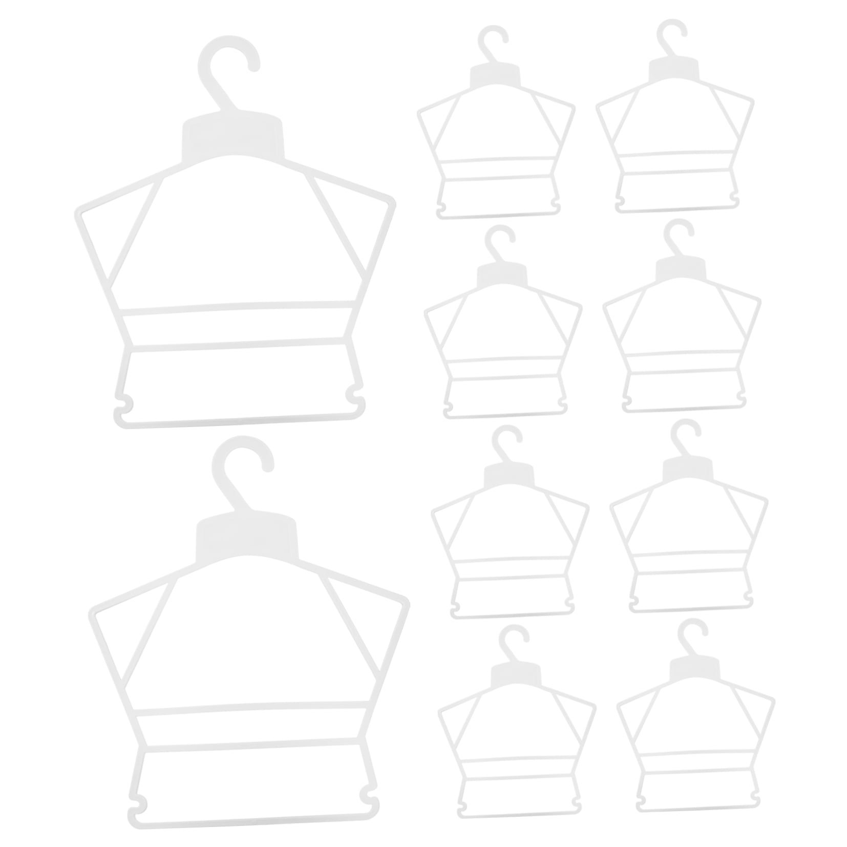 Raindrops 10Pcs Plastic Baby Clothes Hangers White Non Slip for Kids 15.0x12.3x0.1in