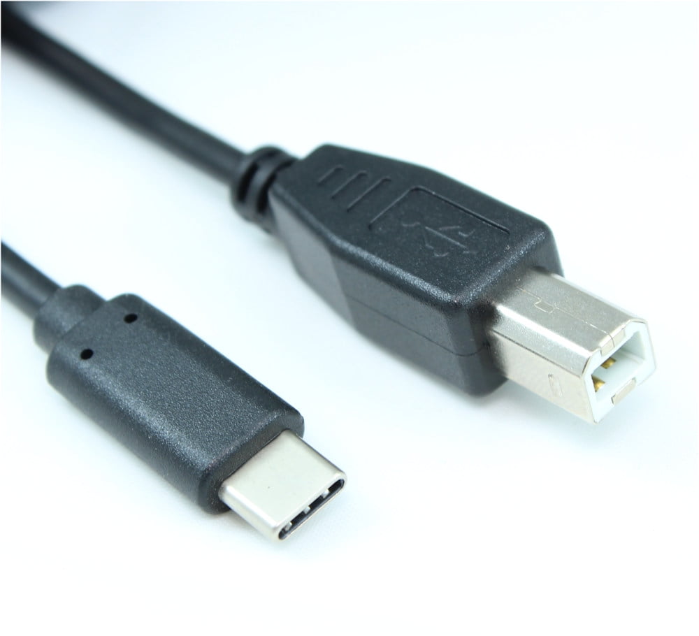 1.5ft USB Type-C Male to Type-B (Printer) Male Cable, Black - Walmart.com