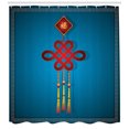 thumbnail image 3 of Ambesonne Chinese New Year Shower Curtain, Hanging Knot, 69"Wx75"L, Yellow Blue Red, 3 of 3