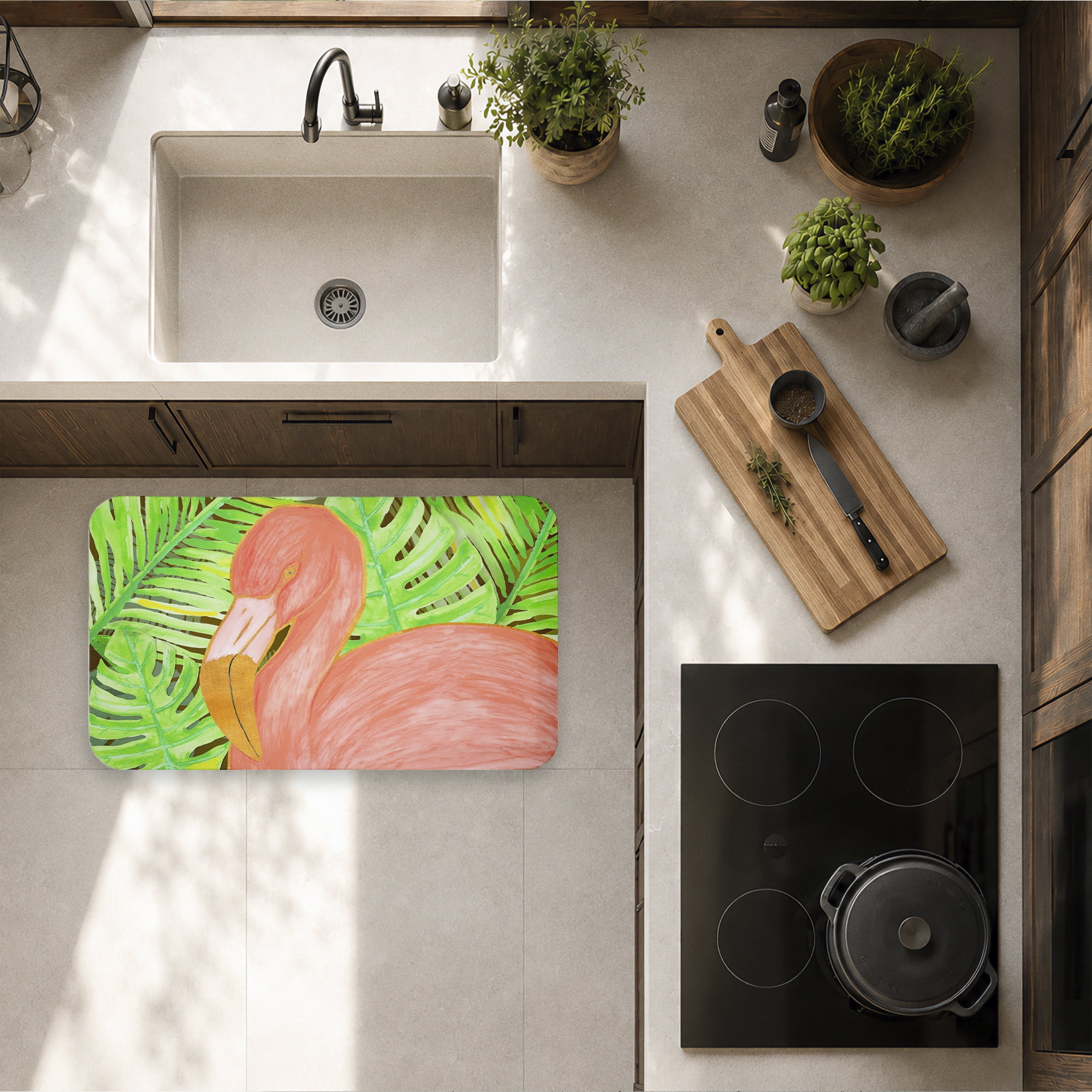 Stupell Industries Tropical Flamingo Fauna Printed Anti-Fatigue Floor Mat, design by SunDance Group LLC