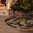 thumbnail image 6 of Daiia Leopard Print Drawing Merry Christmas Tree Skirt , Xmas Large Lace-up Tree Skirt, Santa Snowflakes Rustic Home Decorations New Year Party Farmhouse Decor-48", 6 of 7