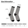 thumbnail image 2 of Fotbe Houndstooth Black And White Calcetas Largas con Estampado para Hombre y Mujer – Calcetas de Compresión Transpirables y Elásticas, Viajar y Uso Diario Talla 5-11, 2 of 6