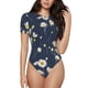 thumbnail image 1 of Balery Daisies Flowers Body de cuello redondo de manga corta para mujer Tops de manga corta Tops básicos-XX-Large, 1 of 7