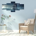 thumbnail image 3 of TISHIRON 5PCS Framed Canvas Wall Art Set,50"x24" Ship Night Landscape Canvas Art Decor, 3 of 7