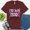 Maroon, variant on Women's Graphic Premium T-Shirt Motherhood Quote Colorful Retro Style, Maroon, L