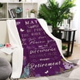 thumbnail image 3 of Retirement Gifts for Women 2024 Throw Blanket, Best Retirement Gifts, Happy Retirement Gifts for Teachers Nurses Mom Grandma Friend, Farewell Gifts for Coworkers Boss (retirement3,50"x 60"), 3 of 5