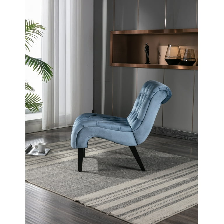 Accent Tufted Armless Chaise Lounge, Leisure Reclining Chair with