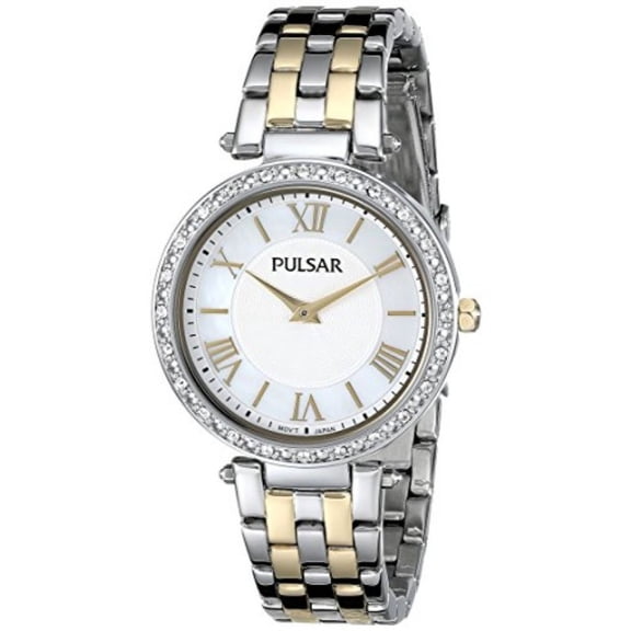 Women's PM2123 Analog Display Japanese Quartz Two Tone Watch