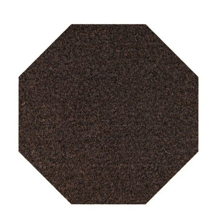 Outside Rugs For Decks Saturn collection pet friendly area rugs with Rubber Marine Backing for Patio, Porch, Deck, Boat, Basement or Garage with Premium Bound Polyester Edges Chocolate 15'x15' Octagon ()