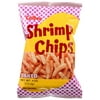 Calbee Baked Shrimp Chips Original Wheat Puffed Snacks, 4 oz, 12 pack