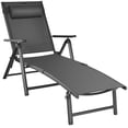 thumbnail image 2 of Costway Patio Chaise Longue Fauteuil Inclinable Coussin d'Appui-tête Réglable en Aluminium, 2 of 10