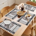 thumbnail image 5 of Texas Star Retro Placemats Set of 8 Brown Wooden Vintage Berry Place Mats Indoor Wipeable Table Mats Washable Cloth Dining Table Placemats for Kitchen Holiday Party Home Decor 13x19 Inch, 5 of 9