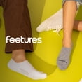 thumbnail image 5 of Feetures Elite Light Cushion Invisible Socks - Anti-Slip Sport Sock Liner with Targeted Compression - Gray, S (1 Pair), 5 of 8