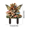 thumbnail image 2 of Eqslft Whimsical Fairy Garden Stakes, Acrylic Fairy Garden Bohemian Vintage Fairy Outdoor Statue,for Flower Bed, Patio, and Garden Accent, 2 of 3
