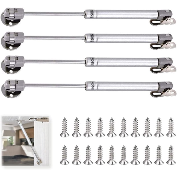 Puntal de gas, puntal de gas 150N, amortiguador de gas, puntales de gas, brazo neumático, puntal hidráulico para gabinete de cocina para levantar muebles de gabinete de puerta, juego de 4