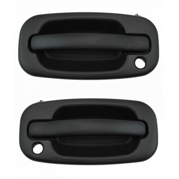 TRQ Outside Exterior Door Handles Black Front LH & RH Pair Set for Chevy GMC DHA36951