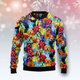 thumbnail image 2 of Christmas Ugly Knitted Sweater Xmas Santa Claus Animal Colorful Tattoo Retro Unisex 3DPrint Funny Harajuku Casual Long Sleeves 9 (Sweater,S), 2 of 7