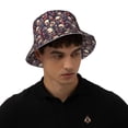 thumbnail image 4 of Bingfone Skull record rock Bucket Hat for Men Women,Packable Reversible Printed Sun Hats,Fisherman Outdoor Travel Hiking Beach Caps, 4 of 7