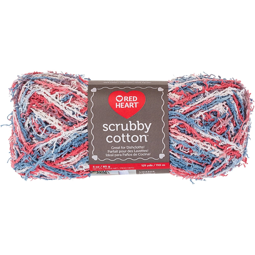 Red Heart Scrubby Cotton Yarn Nautical Print Walmart Walmart