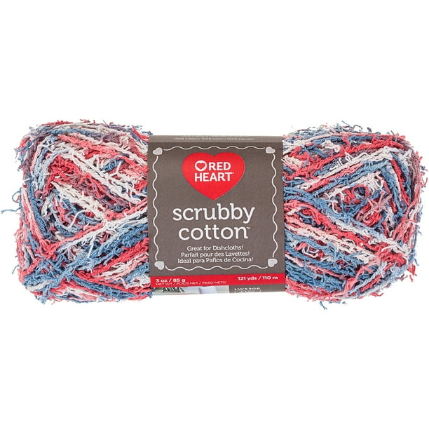 Red Heart Scrubby Cotton Yarn Nautical Print