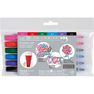 Kuretake Zig Clean Color Dot Dual Tip Markers 4/Pkg Assorted Colors