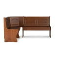 thumbnail image 3 of Linon Chelsea Farmhouse Corner Dining Breakfast Nook Bench with Storage. Walnut, 3 of 8
