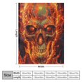 thumbnail image 4 of Orinice Flaming Skull Super Soft Plush Throw Blanket Decorative Fuzzy Warm Cozy Fur Throws for Sofa, Couch, Chair, Anti-Pilling Quality Washable Bed Blanket,  60x80in, 4 of 6