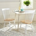 thumbnail image 2 of SAFAVIEH Parker Solid 17 in. H Spindle Dining Chair, White/Natural, Set of 2, 2 of 13