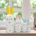 thumbnail image 4 of RyanK Easter Decorations Russian Nesting Dolls Easter Five Layer Robbit Set Crafts Children's Day Easter Gift Gift Toys, 4 of 6