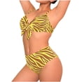 thumbnail image 2 of Trajes de baño Amzcrzy Tankini para mujer, trajes de baño, estampado para mujer, camisola ajustada de talla grande, conjuntos de bikini casuales de moda para playa, amarillo, 3XL, 2 of 4