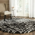 thumbnail image 5 of SAFAVIEH Belize Haven Abstract Plush Shag Area Rug, Charcoal/Ivory, 8'6" x 12', 5 of 7