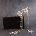 thumbnail image 5 of Vintage Bridal Beads Butterfly Pearl Plum Blossom Branch Tassel Hairpin Hair Fork Hanfu Hair Accessories Flower Hair Sticks GOLD, 5 of 5
